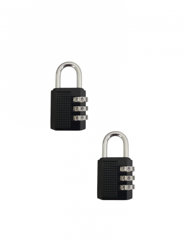Lacate - Set 2 lacate negre cu cifru 60x35mm, AVI-2250