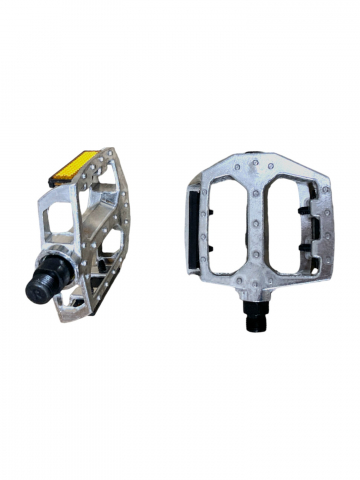 Pedale bicicleta - Set 2 pedale pentru bicicleta aluminiu, AVI-27, argintii
