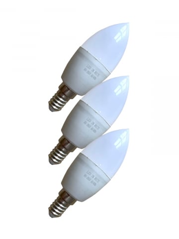 Becuri - Set 3 becuri LED 7W, C37, E14, AVI-2462