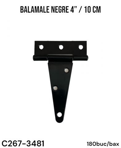 Set 3 buc balama decorativa neagra 4" - 10cm, AVI-3481 [2]