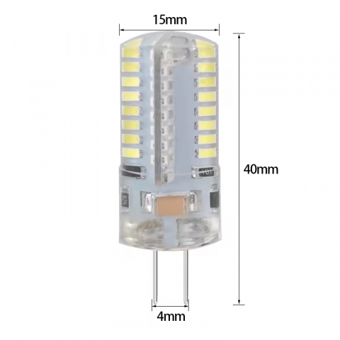 Set 3 buc bec led G4, 4W, alimentare la 220 V, nedimabil, lumina calda, AVI-4435 [3]