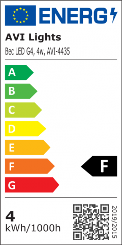 Set 3 buc bec led G4, 4W, alimentare la 220 V, nedimabil, lumina calda, AVI-4435 [4]