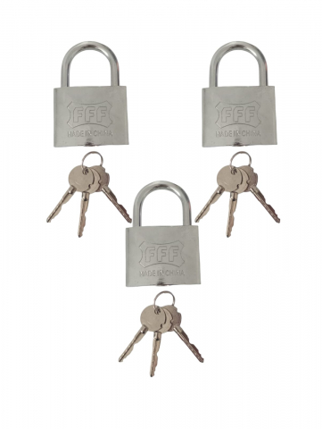 Materiale de constructii - Set 3 buc lacat 38mm, chei in cruce, AVI-46