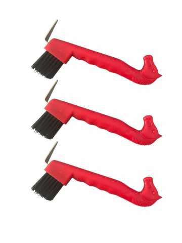 Pet shop - Set 3 buc perie cu scobitor pentru copite cai, AVI-4441