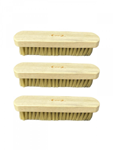 Maturi, Mopuri si galeti - Set 3 buc perie lemn, pentru frecat, cu peri moi, 18 x 5 cm, AVI-4064