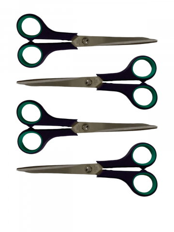 Birotica & Papetarie - Set 4 buc foarfeca ergonomica de uz casnic general 7" - 17cm, AVI-1393