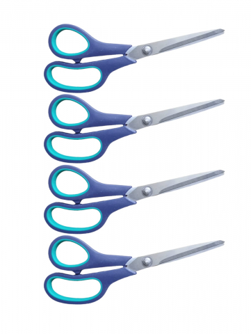 Birotica & Papetarie - Set 4 buc foarfeca ergonomica de uz casnic general 9" - 23cm, AVI-1392