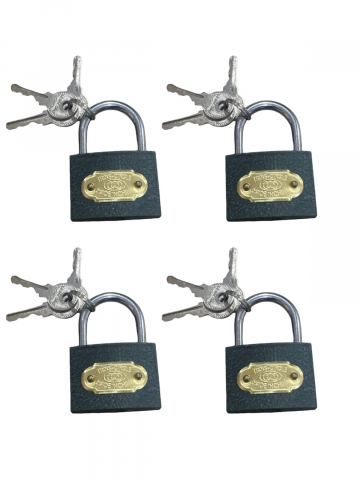 Materiale de constructii - Set 4 buc lacat negru 32mm, AVI-1105