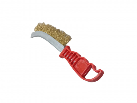 Set 4 buc perie de sarma cu maner plastic, rosu, AVI-2754 [1]
