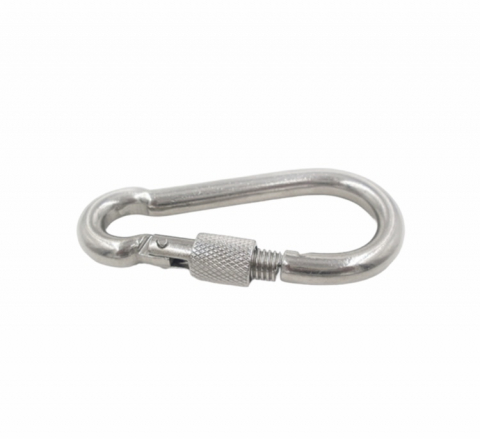 Suruburi, dibluri si accesorii prindere - Set 4 Carabine, carabiniere din otel 12mm x 14cm, siguranta cu filet Time saver, TS-15324