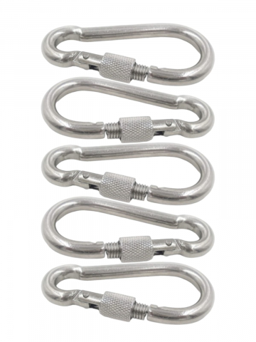 Suruburi, dibluri si accesorii prindere - Set 5 carabiniere din otel 11mm x 12cm, AVI-1531