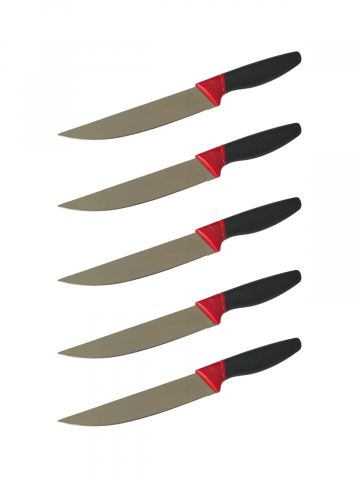 Bucatarie - Set 5 cutite lama 11 cm, maner cauciucat, AVI-4086