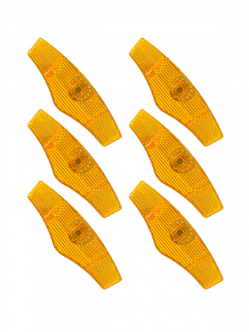 Accesorii si piese de schimb biciclete - Set 6 catadioptri reflectorizanti pentru spite bicicleta, portocaliu, AVI-142