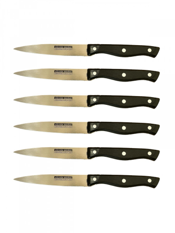 Bucatarie - Set 6 cutite lama 11 cm, negru, AVI-4071