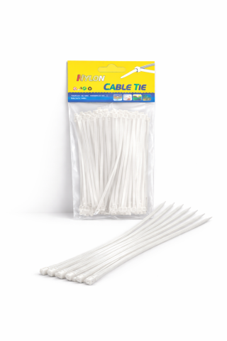 Suruburi, dibluri si accesorii prindere - Set coliere din plastic, soricei, 3.6 * 250 mm, aplicatii multiple, 100 buc, Albe, AVI-1957A