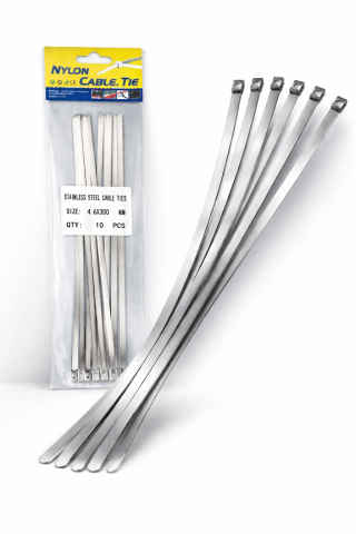 Materiale de constructii - Set coliere metalice, 4.6 x 300 mm, 10 buc, AVI-4894