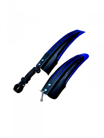 Aparatori bicicleta - Set de aripi protectie pentru bicicleta, 30 - 38 cm, negru - albastru, AVI-3360