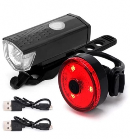 Lumini bicicleta - Set far + stop bicicleta, incarcare USB, SF-034, AVI-4030