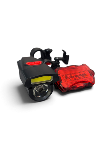 Set far + stop pentru bicicletă, AVI®, alimentare pe baterii, 3 × AAA far, 2 × AAA stop, AVI-5462 [1]