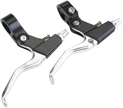 Frane bicicleta - Set manere frana bicicleta din aluminiu, 14 cm, negru, AVI-4332