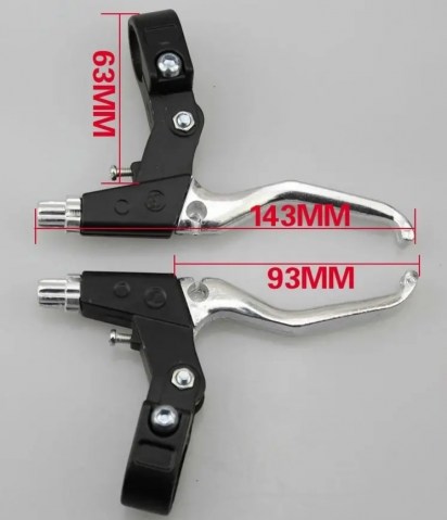 Set manere frana bicicleta din aluminiu, 14 cm, negru, AVI-4332 [1]