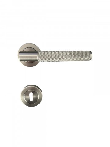 Manere usa - Set manere pentru usa interior, argintiu, model AVI-4289