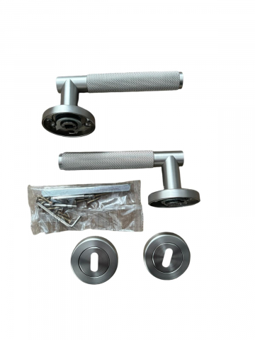 Set manere pentru usa interior, argintiu, model AVI-4289 [3]