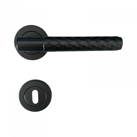 Set manere pentru usa interior, negru mat, model AVI-4293 [1]