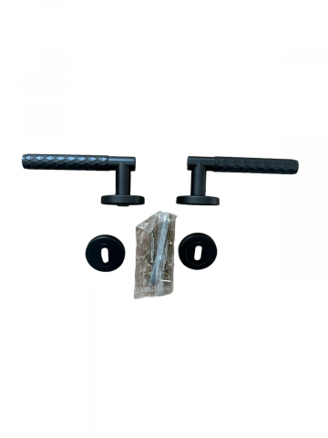 Set manere pentru usa interior, negru mat, model AVI-4293 [2]