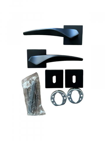 Set manere pentru usa interior, negru mat, model AVI-4295 [2]