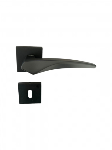Manere usa - Set manere pentru usa interior, negru mat, model AVI-4295