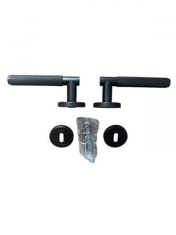 Set manere pentru usa interior, negru, model AVI-4290 [1]