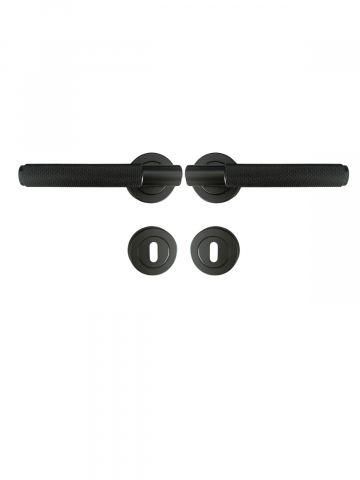 Set manere pentru usa interior, negru, model AVI-4290 [2]