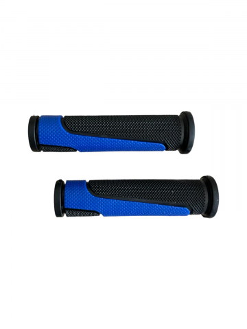 Accesorii si piese de schimb biciclete - Set mansoane silicon pentru manere bicicleta, negru - albastru, AVI-4351