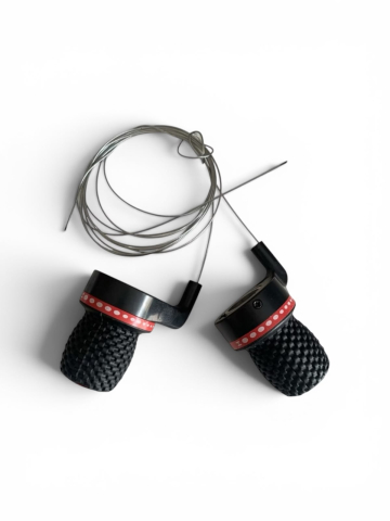 Accesorii si piese de schimb biciclete - Set schimbătoare rotative pentru bicicletă, AVI®, tip moto, grip shifter, stânga + dreapta, cu cabluri, AVI-1279