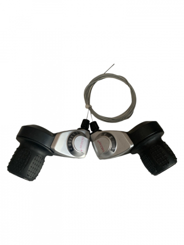 Schimbatoare bicicleta - Set schimbator bicicleta tip moto, 3x7, AVI-2372