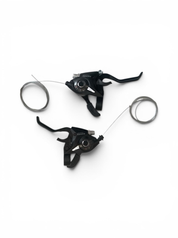Accesorii si piese de schimb biciclete - Set schimbător bicicletă tip moto, AVI®, 3 × 7 viteze, manete schimbător stânga/dreapta, AVI-2370