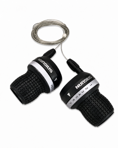 Schimbatoare bicicleta - Set schimbător bicicletă tip moto, AVI®, 3 x 7 viteze, stânga + dreapta, AVI-2371