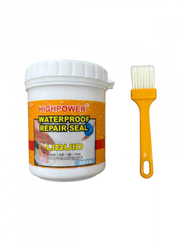 Materiale de constructii - Solutie impermeabilizare cauciuc lichid Highpower, 300g, reparatii rapide utilizare multipla, transparent, AVI-4145