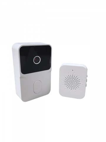 Sonerie wireless 2.4G cu camera video, aplicatie pe telefon dedicata, nightvision, autonomie indelungata, model M8, 9 x 5cm, alb AVI-4465 [2]