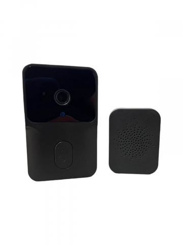 Sonerie wireless 2.4G cu camera video, aplicatie pe telefon dedicata, nightvision, autonomie indelungata, model M8, 9 x 5cm, negru, AVI-4465 [0]