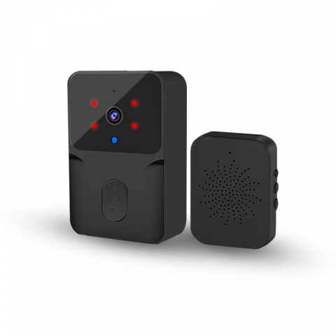 Sonerie wireless 2.4G cu camera video, aplicatie pe telefon dedicata, nightvision, autonomie indelungata, model M8, 9 x 5cm, negru, AVI-4465 [3]