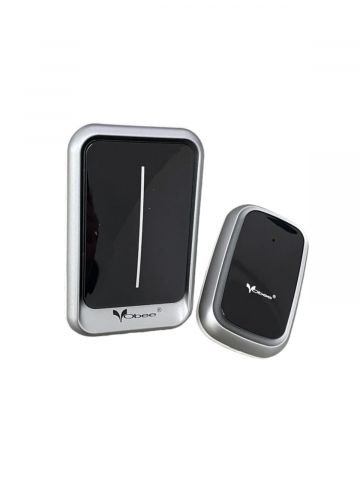 Sonerii electrice - Sonerie wireless cu raza mare de actiune, la priza, negru - argintiu, AVI-4467