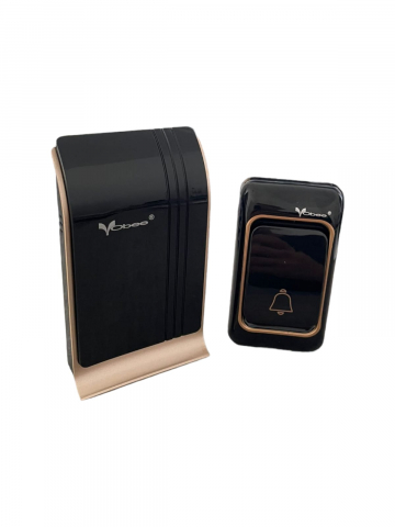 Sonerie wireless cu raza mare de actiune, la priza, negru - auriu, AVI-4468 [1]