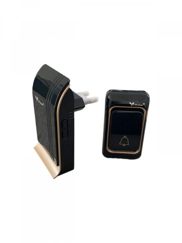 Sonerie wireless cu raza mare de actiune, la priza, negru - auriu, AVI-4468 [0]