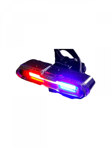 Lumini bicicleta - Stop bicicleta cu incarcare USB, lumini tip politie, diferite moduri de iluminare, AVI-4028