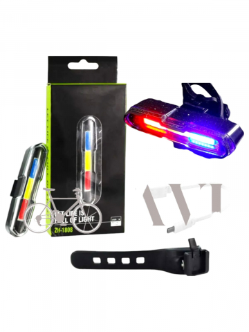 Stop bicicleta cu incarcare USB, lumini tip politie, diferite moduri de iluminare, AVI-4028 [1]
