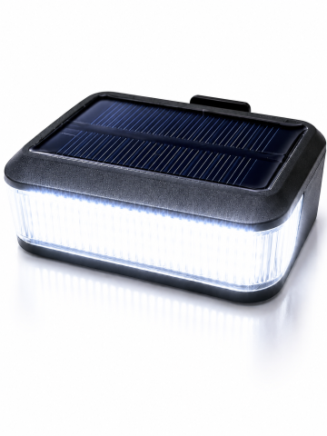Stop pentru bicicletă LED, AVI®, lumină roșie și albă, 150 lm, încărcare solară și USB-C, acumulator 650 mAh, 65 × 53 × 19 mm, AVI-5477 [5]