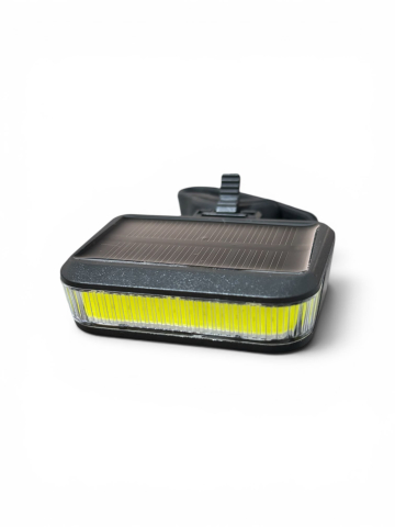 Stop pentru bicicletă LED, AVI®, lumină roșie și albă, 150 lm, încărcare solară și USB-C, acumulator 650 mAh, 65 × 53 × 19 mm, AVI-5477 [1]