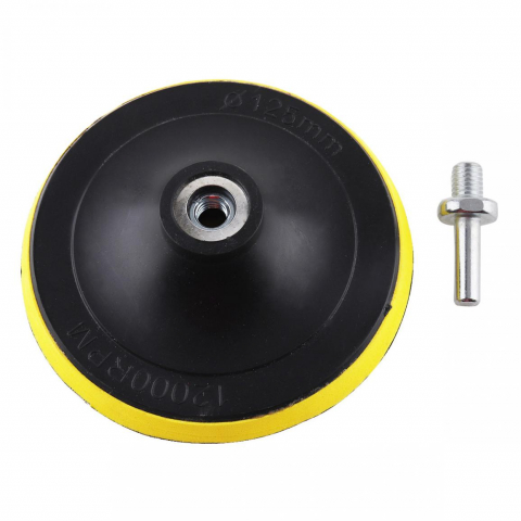 Accesorii polizare si slefuire - Suport velcro 125mm cu arici scai pentru disc abraziv smirghel pentru polizor unghiular si bormasina TS-535